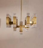 Kennedy Glass Chandelier 32"W - Cyran Lamps