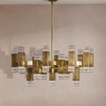 Kennedy Glass Chandelier 32"W - Cyran Lamps
