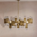 Kennedy Glass Chandelier 32"W - Cyran Lamps