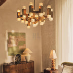 Kennedy Glass Chandelier 32"W - Cyran Lamps