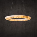 Keren Calcite Curve Ring Chandelier - Cyran Lamps