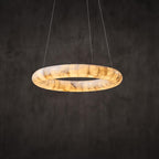 Keren Calcite Curve Ring Chandelier - Cyran Lamps