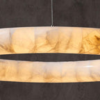 Keren Calcite Curve Ring Chandelier - Cyran Lamps