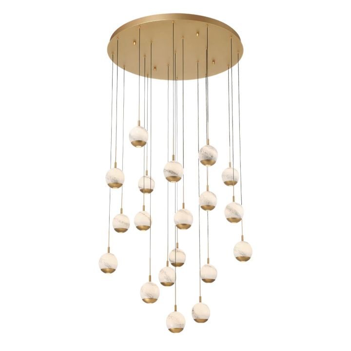 Kimma Lights Round LED Chandelier - Cyran Lamps