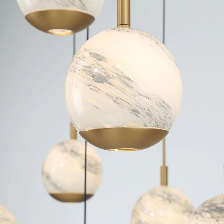 Kimma Lights Round LED Chandelier - Cyran Lamps