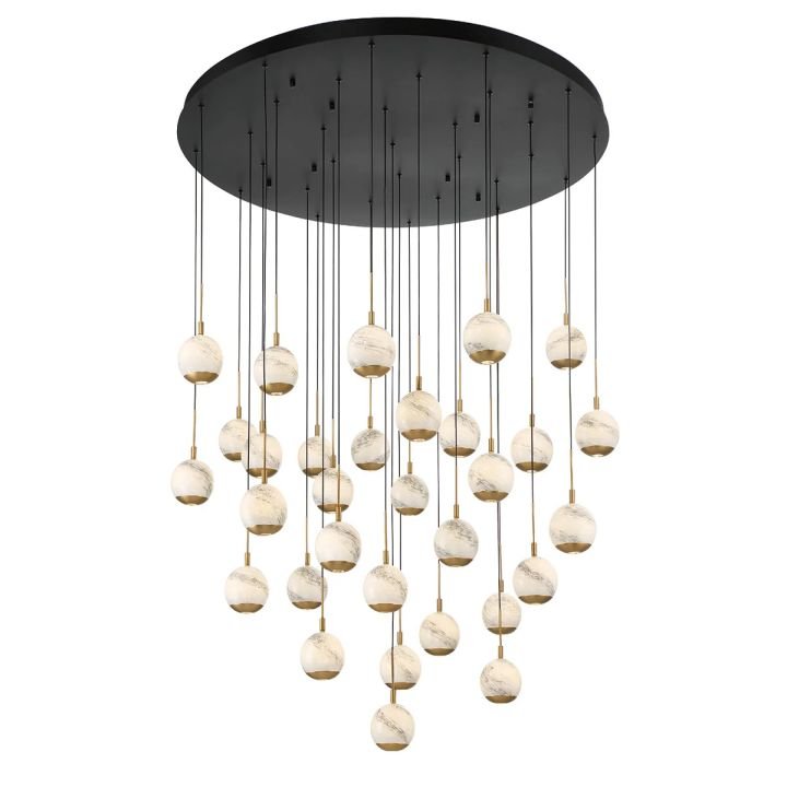 Kimma Lights Round LED Chandelier - Cyran Lamps