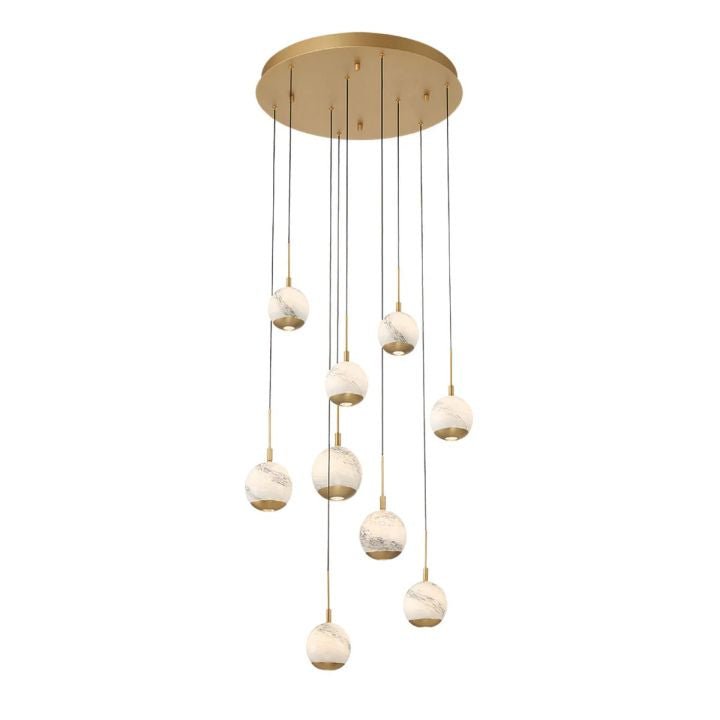 Kimma Lights Round LED Chandelier - Cyran Lamps