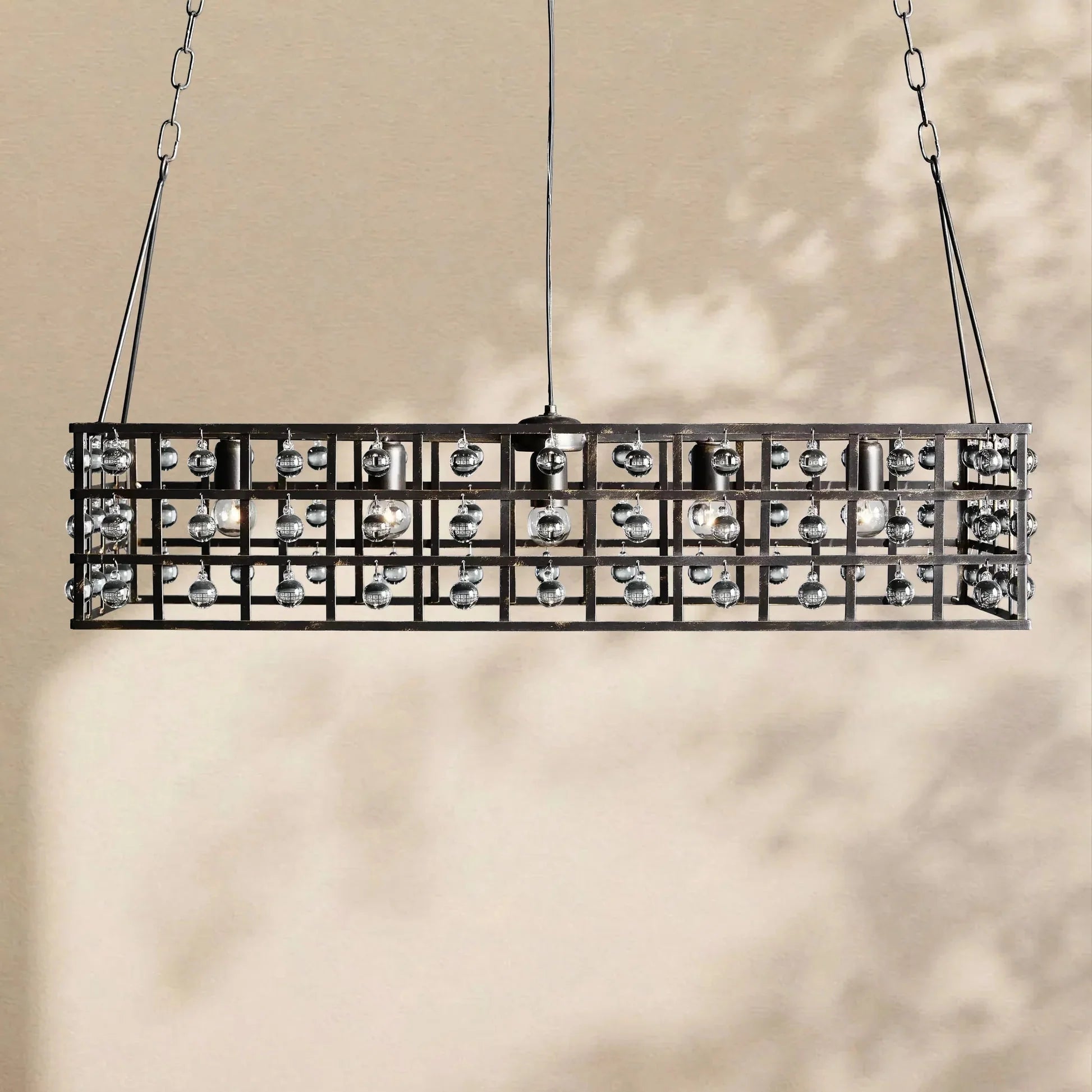 La Cage Rectangular Chandelier - Cyran Lamps