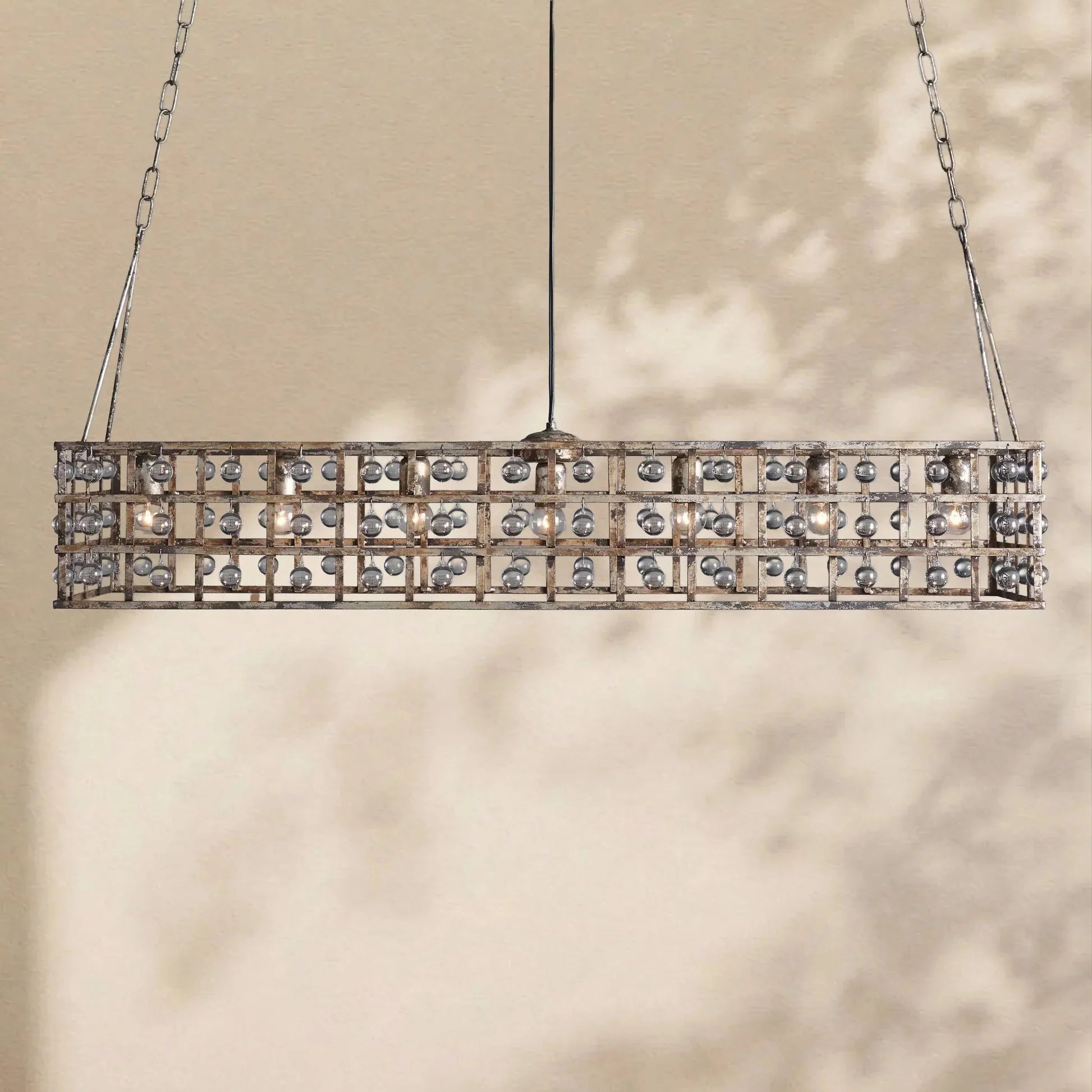 La Cage Rectangular Chandelier - Cyran Lamps