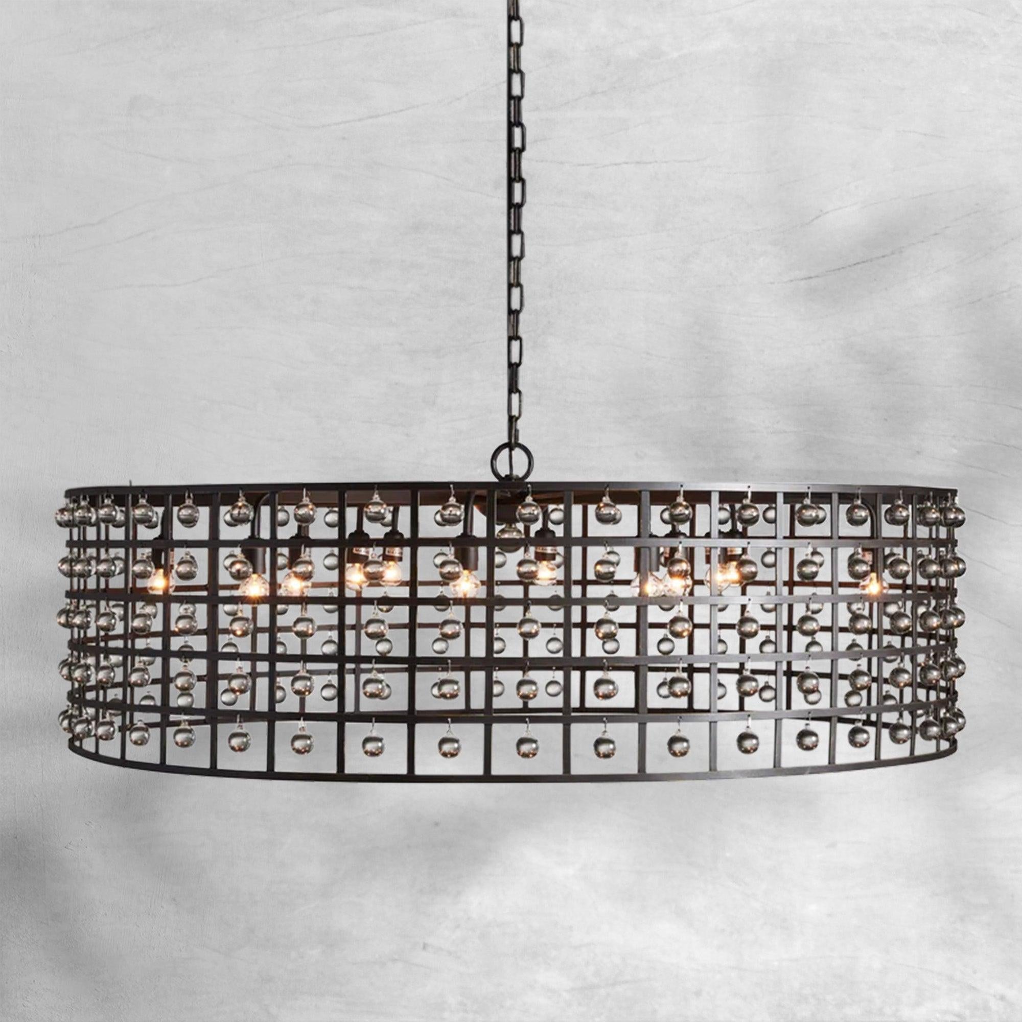 La Cage Round Chandelier 6/8/12 Light - Cyran Lamps