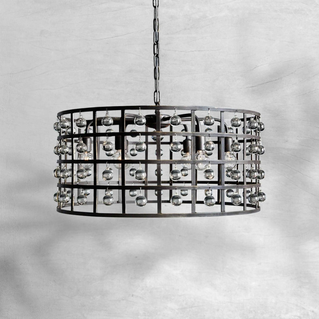 La Cage Round Chandelier 6/8/12 Light - Cyran Lamps