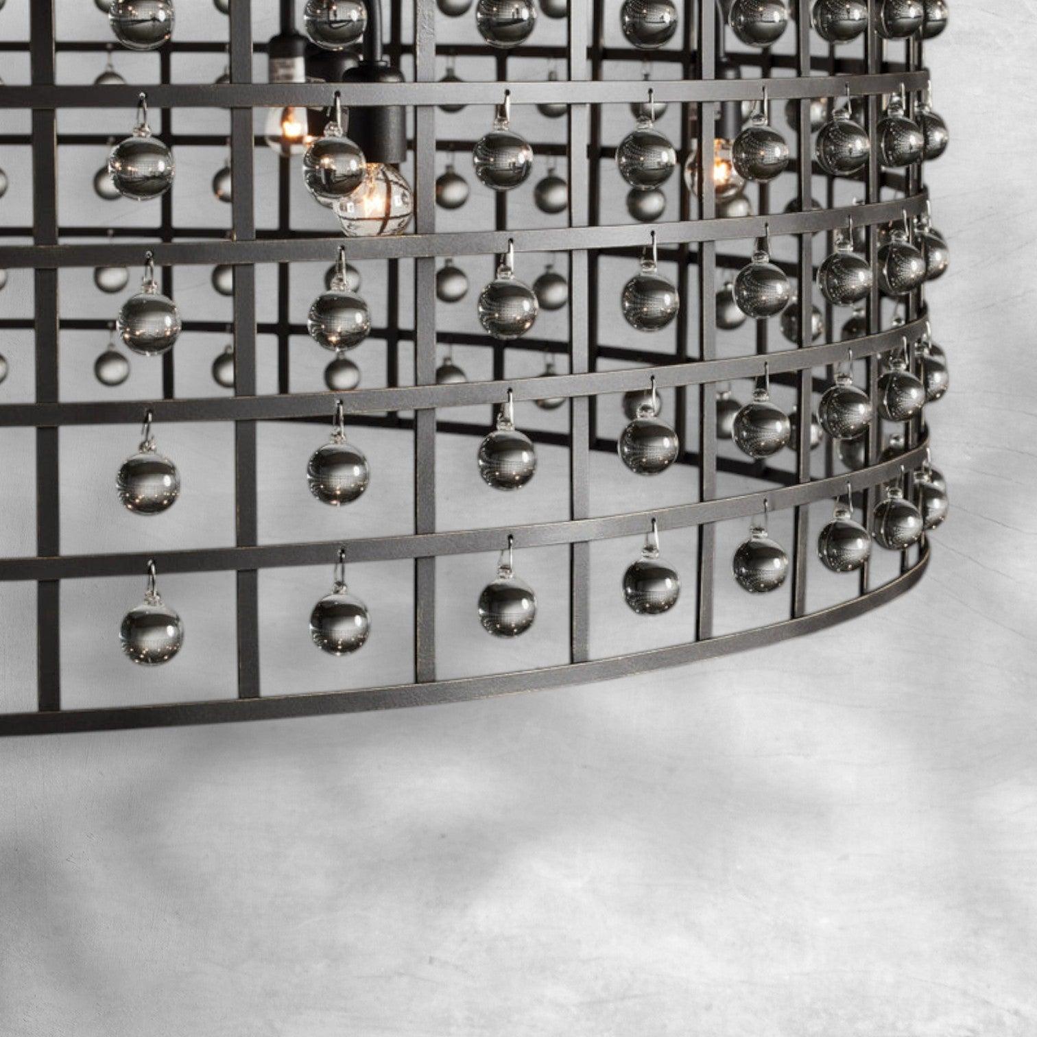 La Cage Round Chandelier 6/8/12 Light - Cyran Lamps