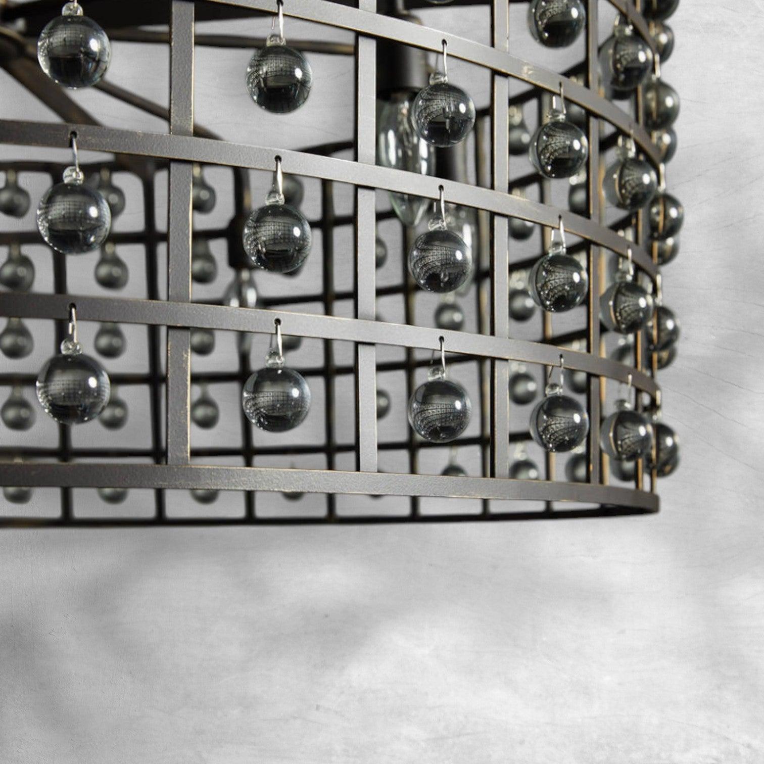 La Cage Round Chandelier 6/8/12 Light - Cyran Lamps