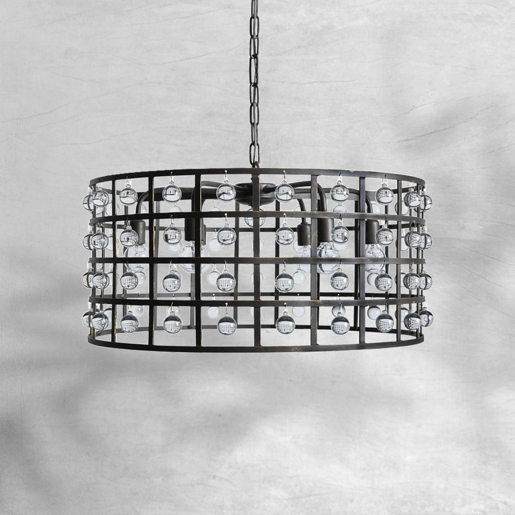 La Cage Round Chandelier 6/8/12 Light - Cyran Lamps
