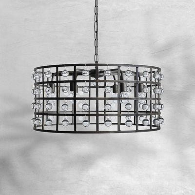 La Cage Round Chandelier 6/8/12 Light - Cyran Lamps