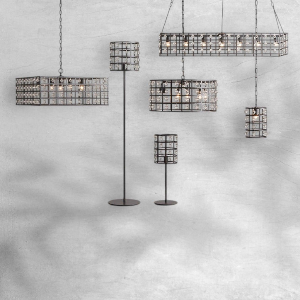 La Cage Round Chandelier 6/8/12 Light - Cyran Lamps