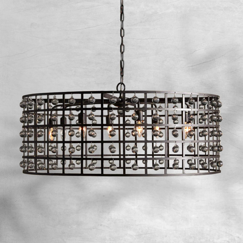 La Cage Round Chandelier 6/8/12 Light - Cyran Lamps