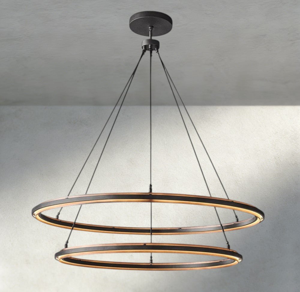 Langford 2 - Tier Round Chandelier 36", 48", 60", 2 - Tier 60" - Cyran Lamps
