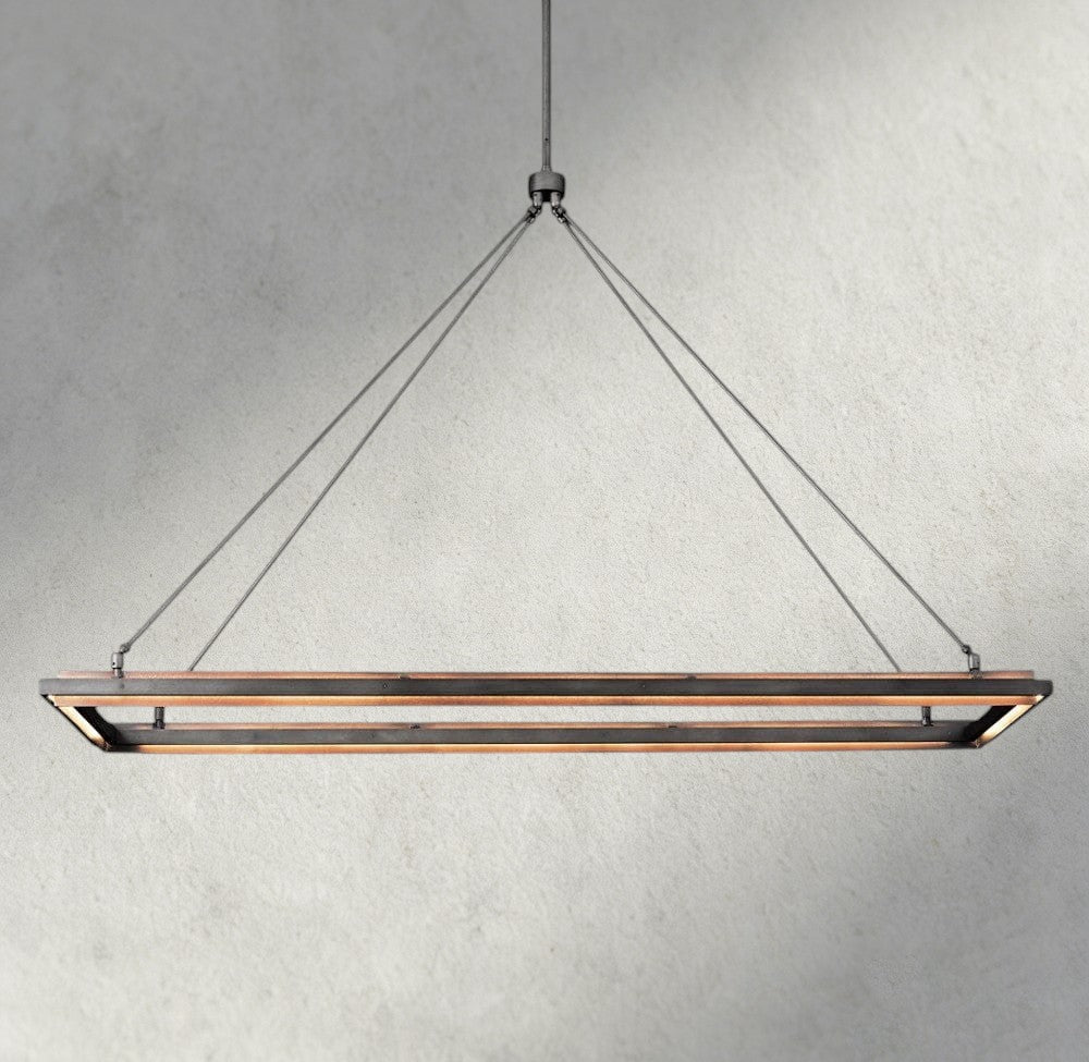 Langford Rectangular Chandelier 48", 62" - Cyran Lamps