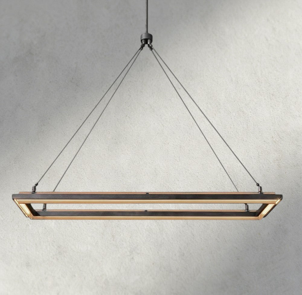 Langford Rectangular Chandelier 48", 62" - Cyran Lamps
