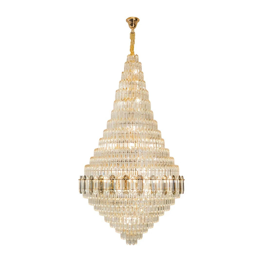 Large Gold Chandelier Luxury Art Glass - Cyran Lamps