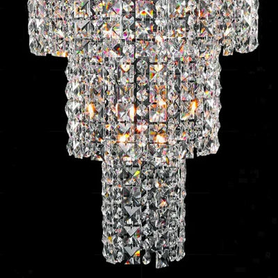 Large Multi-pieces Crystal Chandelier Stylish Ceiling Light Fixture For Foyer Living Room Staircase
