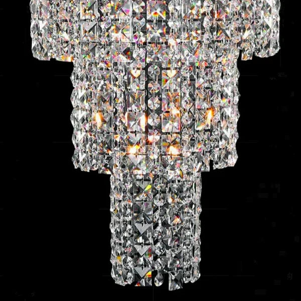 Large Multi-pieces Crystal Chandelier Stylish Ceiling Light Fixture For Foyer Living Room Staircase