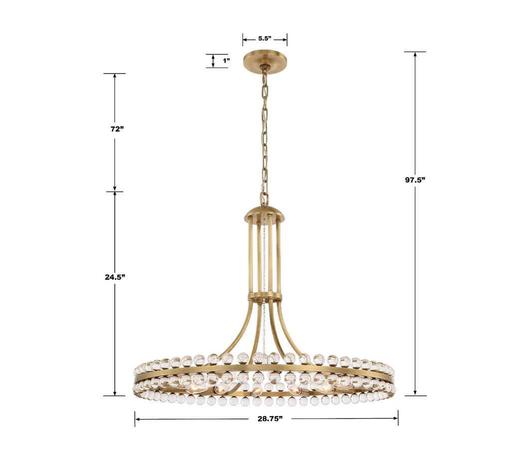 Latin 12 Light Chandelier - Cyran Lamps