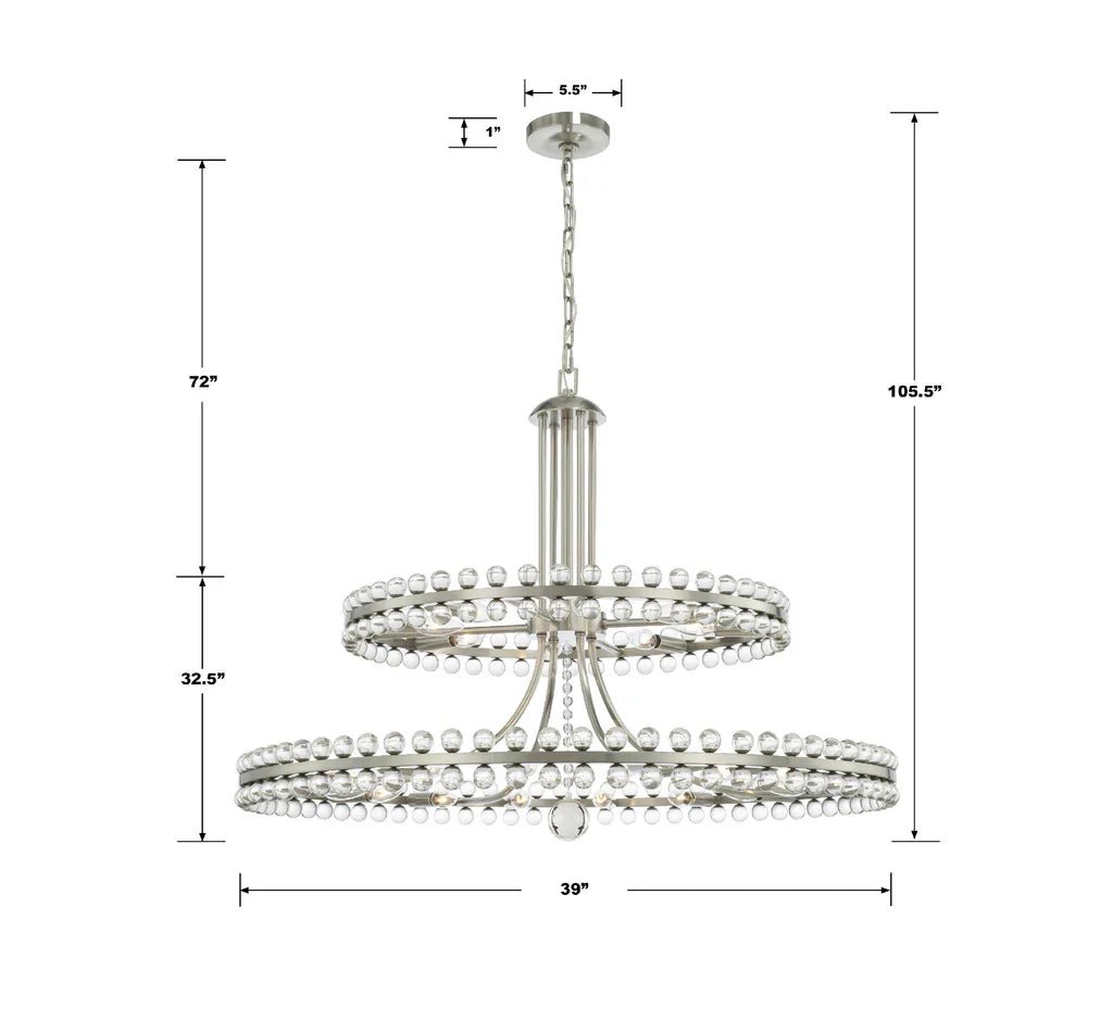 Latin 24 Light Chandelier - 2 Tiers - Cyran Lamps