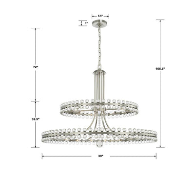 Latin 24 Light Chandelier - 2 Tiers - Cyran Lamps