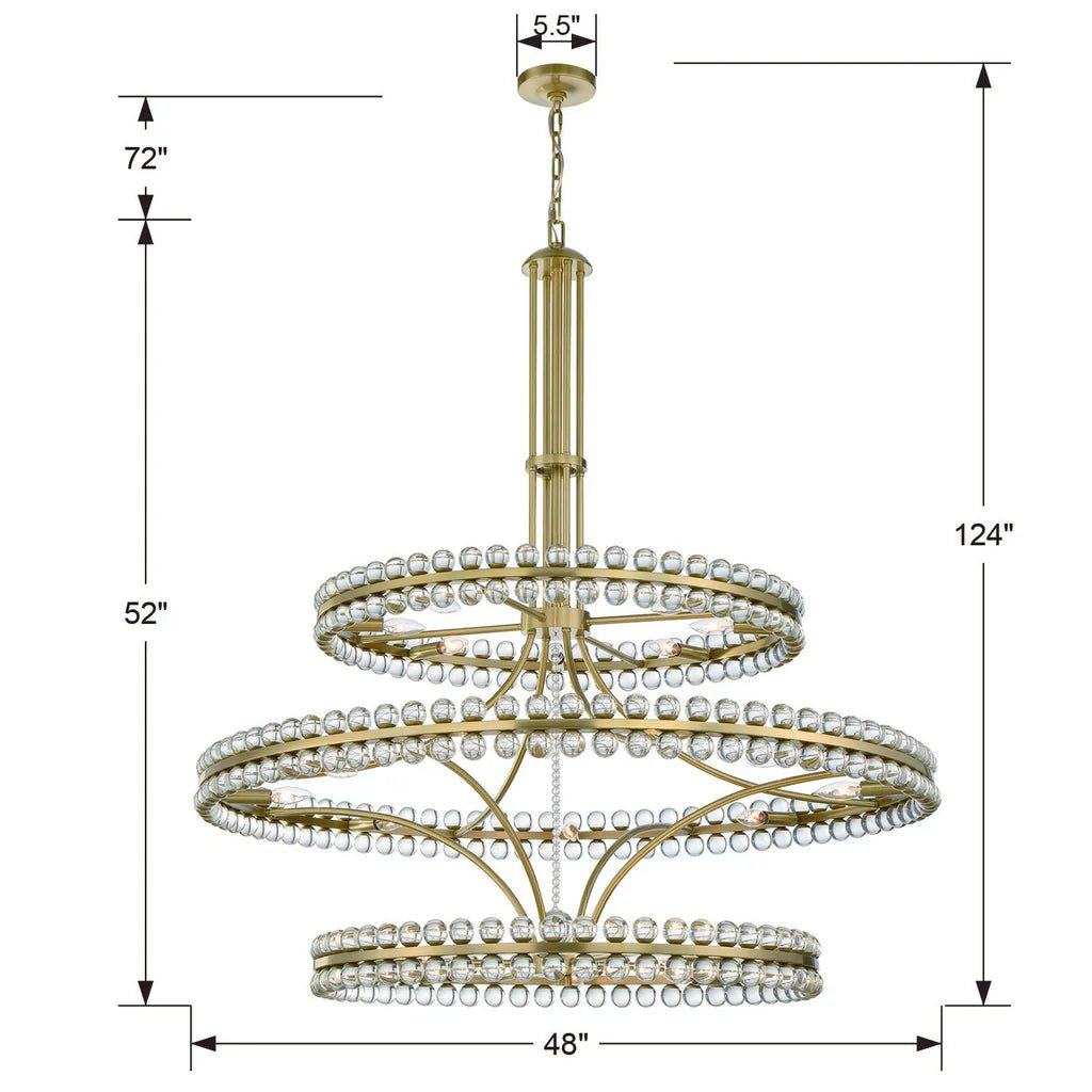 Latin 24 Light Chandelier - 3 Tiers - Cyran Lamps