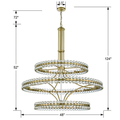 Latin 24 Light Chandelier - 3 Tiers - Cyran Lamps