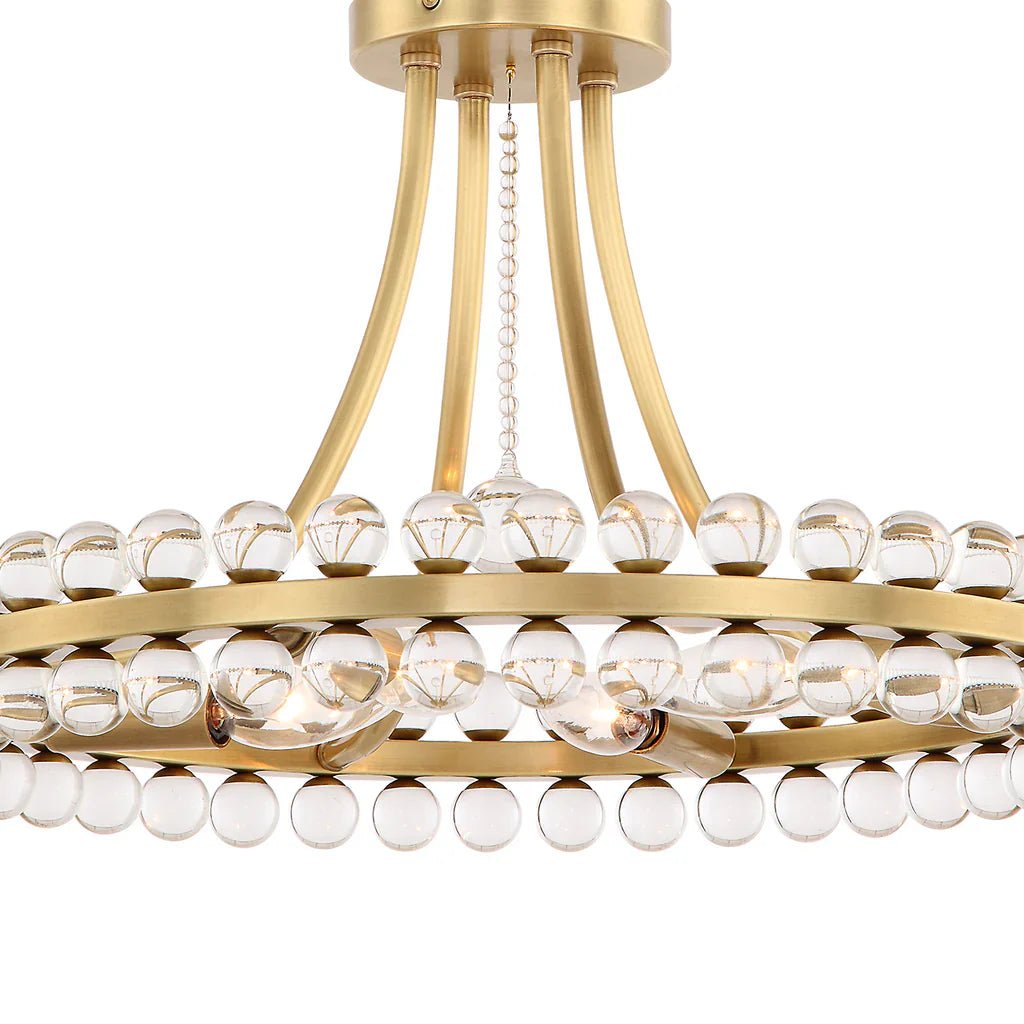 Latin 4 Light Chandelier - Flush Mount - Cyran Lamps