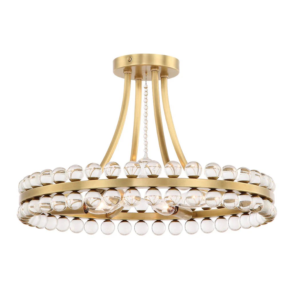 Latin 4 Light Chandelier - Flush Mount - Cyran Lamps