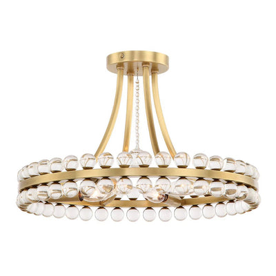 Latin 4 Light Chandelier - Flush Mount - Cyran Lamps