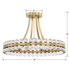 Latin 4 Light Chandelier - Flush Mount - Cyran Lamps