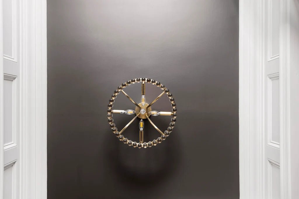 Latin 4 Light Chandelier - Flush Mount - Cyran Lamps