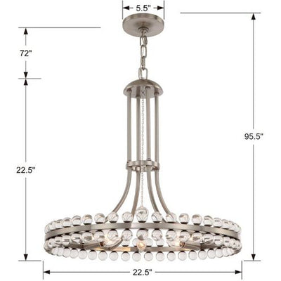 Latin 8 Light Chandelier - Cyran Lamps