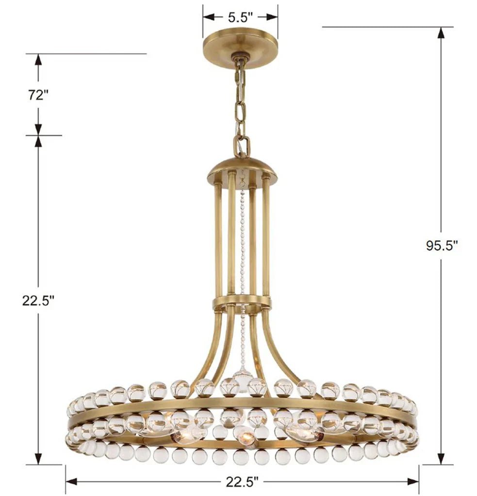 Latin 8 Light Chandelier - Cyran Lamps
