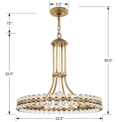 Latin 8 Light Chandelier - Cyran Lamps