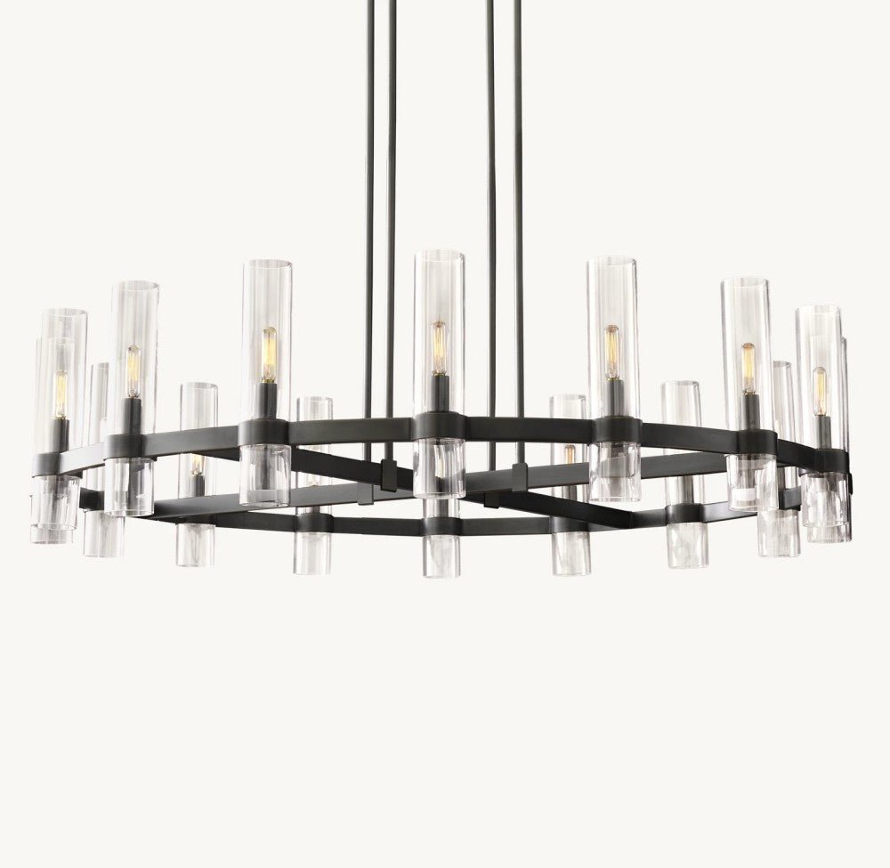 Lavelle Round Chandelier 36" 48" 60" - Cyran Lamps