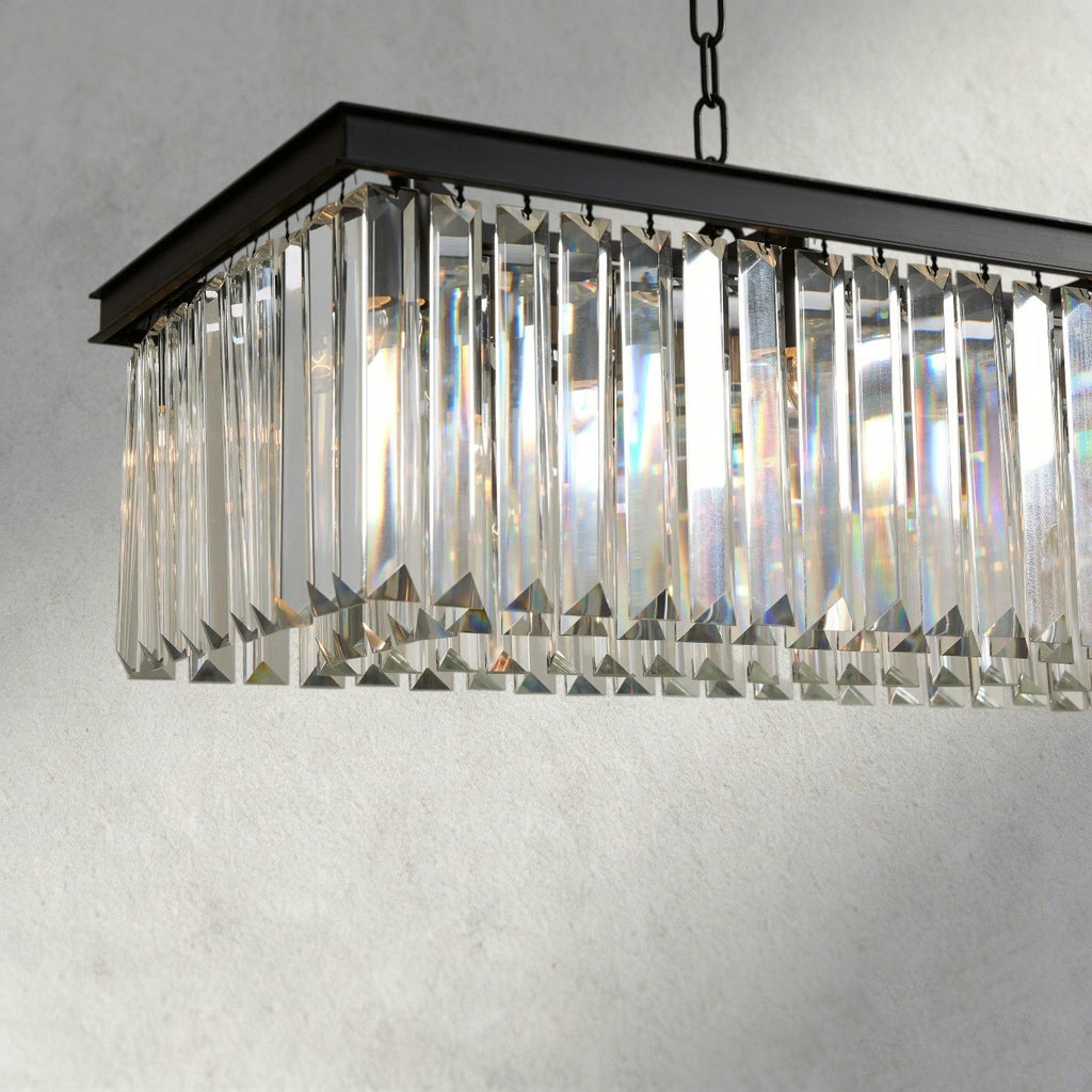 Leyland Rectangular Chandelier 60", 71.5" - Cyran Lamps