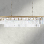 Leyland Tiered Rectangular Chandelier - Cyran Lamps
