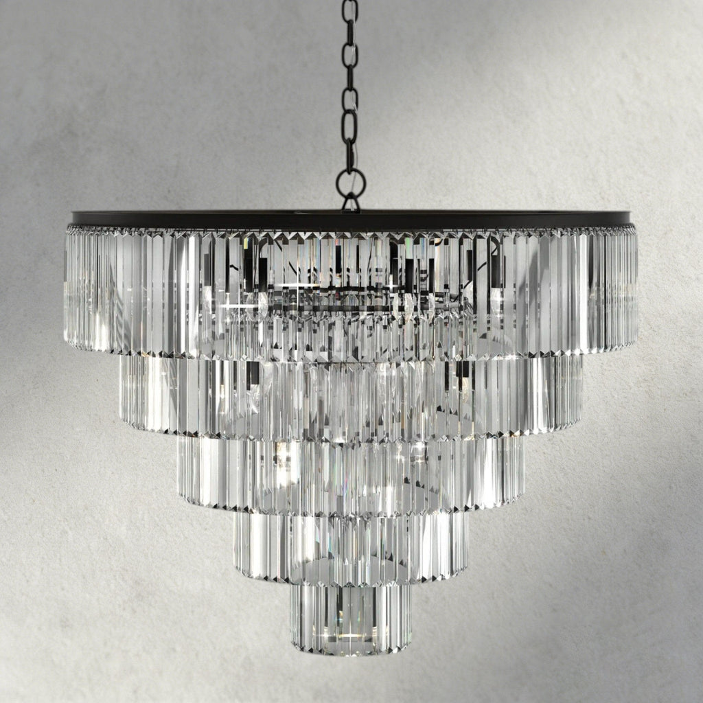 Leyland Tiered Round Chandelier - Cyran Lamps