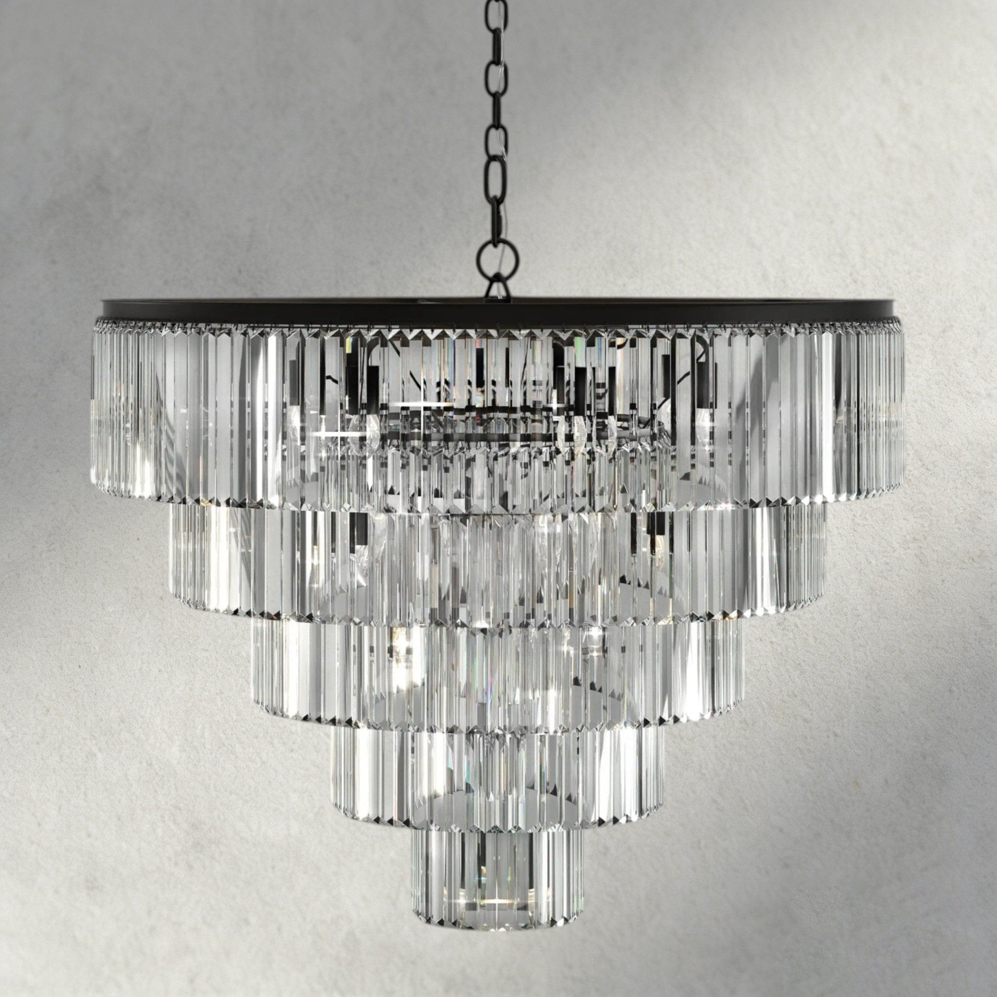 Leyland Tiered Round Chandelier - Cyran Lamps