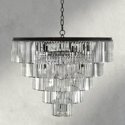 Leyland Tiered Round Chandelier - Cyran Lamps