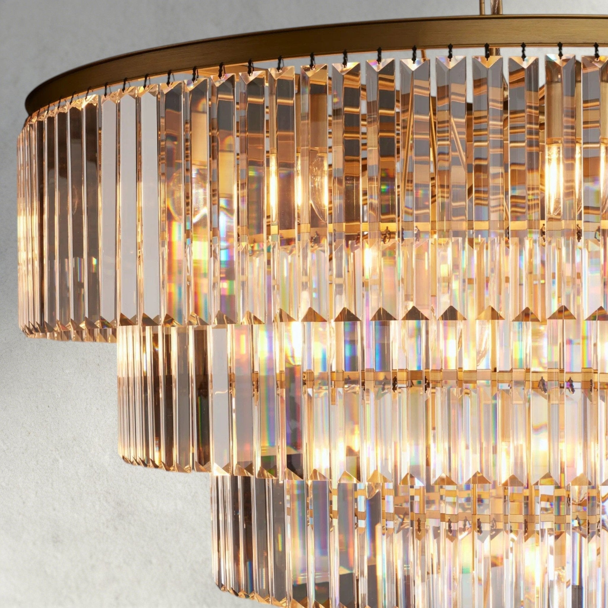 Leyland Tiered Round Chandelier - Cyran Lamps