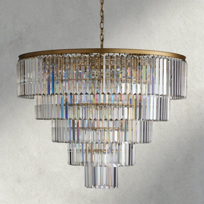 Leyland Tiered Round Chandelier - Cyran Lamps