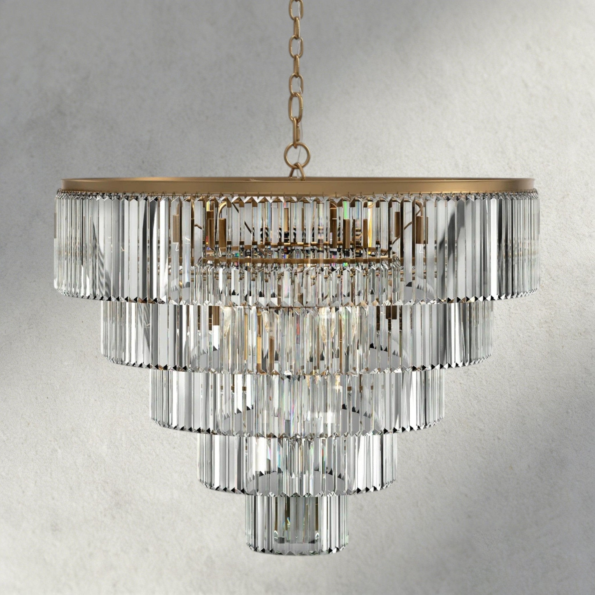 Leyland Tiered Round Chandelier - Cyran Lamps
