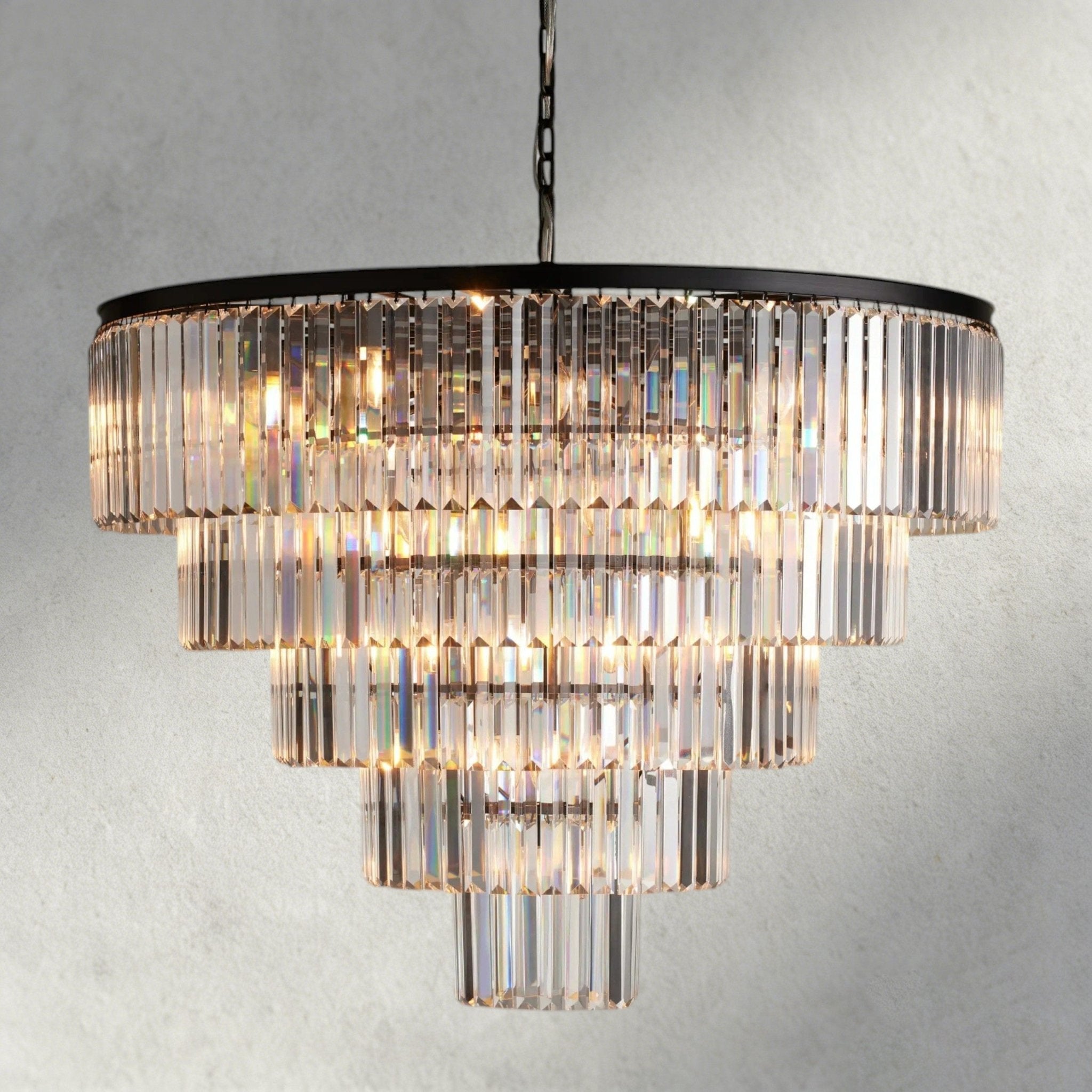 Leyland Tiered Round Chandelier - Cyran Lamps